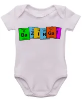 Body Bebê Infantil roupa criança Bazinga big bang theory tabela - Foto 2