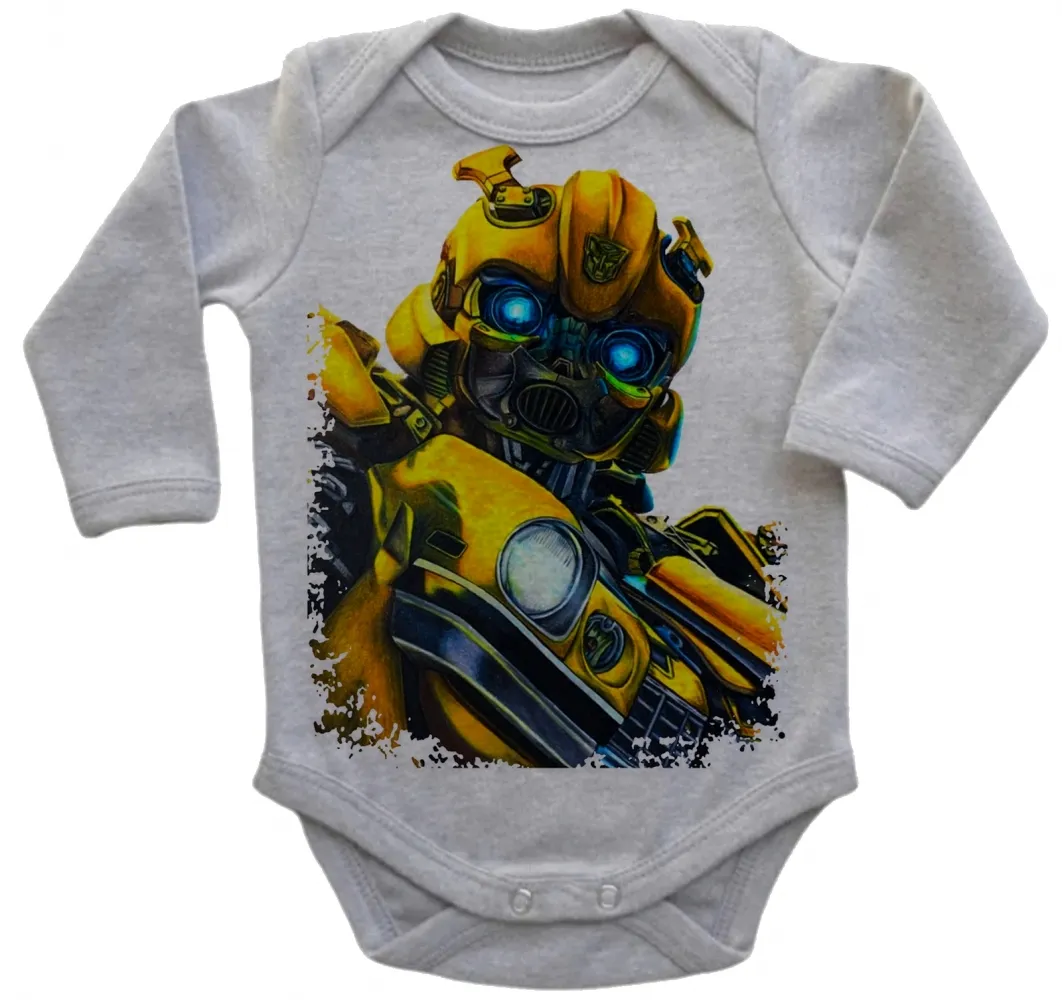 Body Bebê Infantil roupa criança bumblebee transformers robo carro