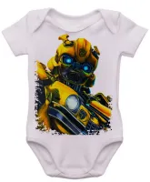 Body Bebê Infantil roupa criança bumblebee transformers robo carro - Foto 3