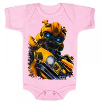 Body Bebê Infantil roupa criança bumblebee transformers robo carro - Foto 4
