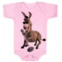 Body Bebê Infantil roupa criança Burro shrek cantando - Foto 4