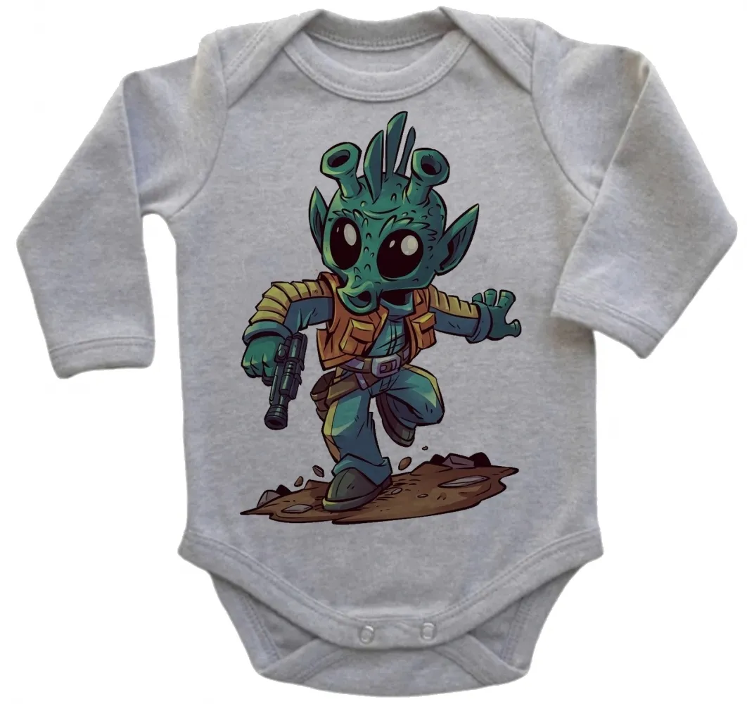 Body Bebê Infantil roupa criança greedo star wars personagem Imagem