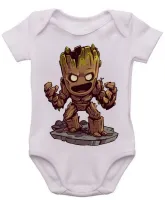 Body Bebê Infantil roupa criança Groot vingadores guardioes galaxia - Foto 3