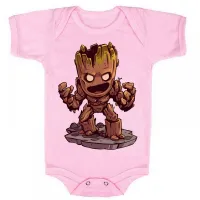 Body Bebê Infantil roupa criança Groot vingadores guardioes galaxia - Foto 4