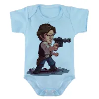 Body Bebê Infantil roupa criança Han solo star wars Harrison - Foto 2