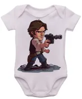Body Bebê Infantil roupa criança Han solo star wars Harrison - Foto 3