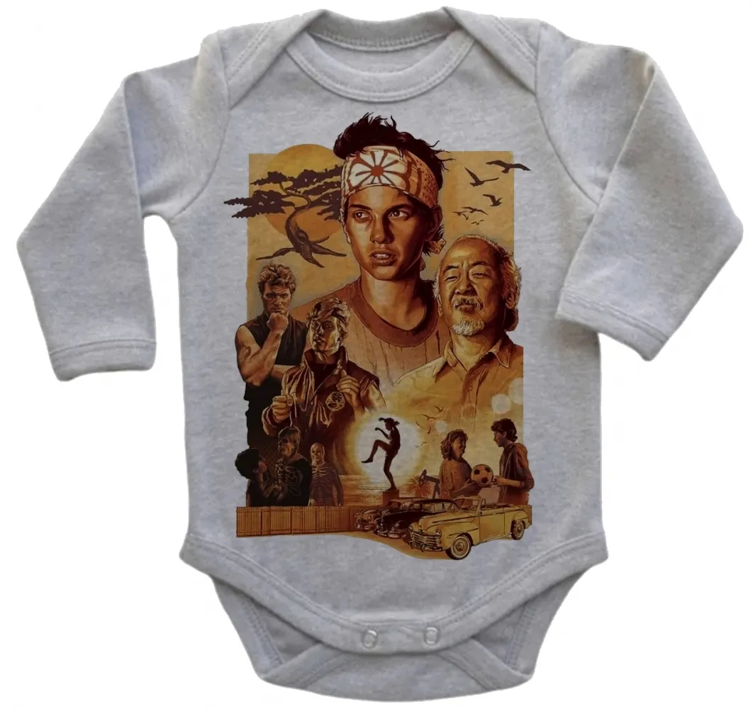 Body Bebê Infantil roupa criança Karate kid filme antigo Imagem