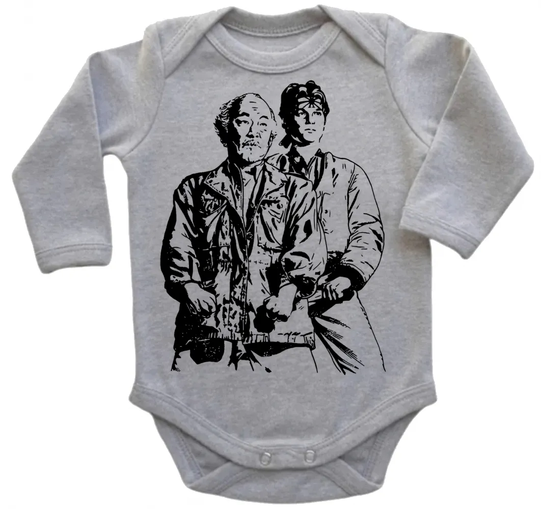 Body Bebê Infantil roupa criança Karate kid SR Miyagi Daniel Sun Cobra Kai Imagem