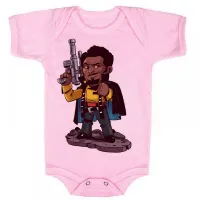 Body Bebê Infantil roupa criança Lando Calrissian star Wars - Foto 4