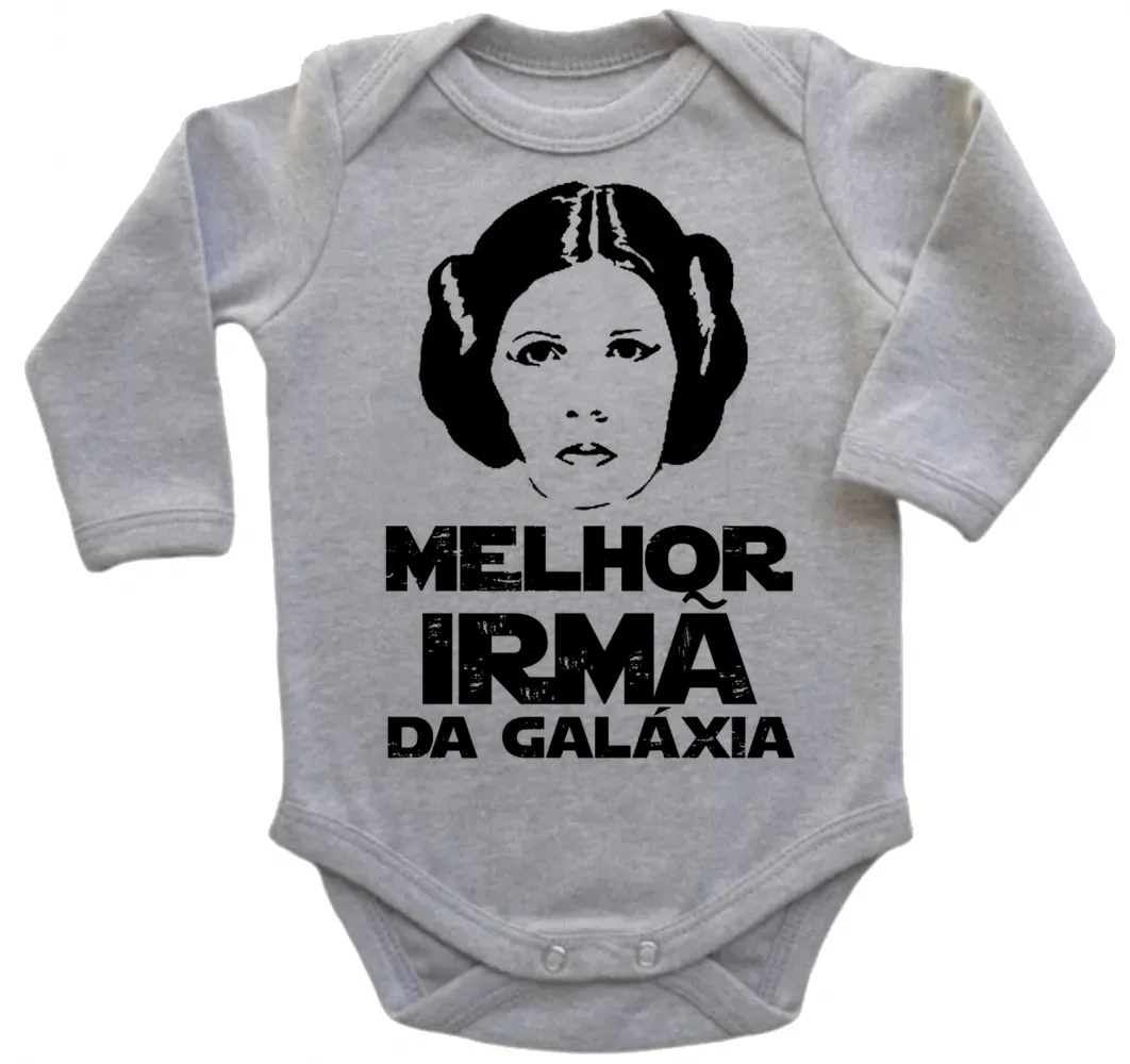 Body Bebê Infantil roupa criança Melhor Irmã Leia star wars princesa