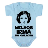 Body Bebê Infantil roupa criança Melhor Irmã Leia star wars princesa - Foto 2