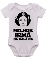 Body Bebê Infantil roupa criança Melhor Irmã Leia star wars princesa - Foto 3