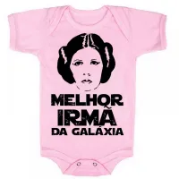 Body Bebê Infantil roupa criança Melhor Irmã Leia star wars princesa - Foto 4