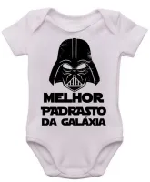 Body Bebê Infantil roupa criança Melhor padastro darth vader - Foto 3