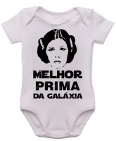 Body Bebê Infantil roupa criança Melhor prima Leia star wars princesa - Foto 3