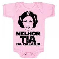Body Bebê Infantil roupa criança Melhor Tia Titia star wars princesa - Foto 4