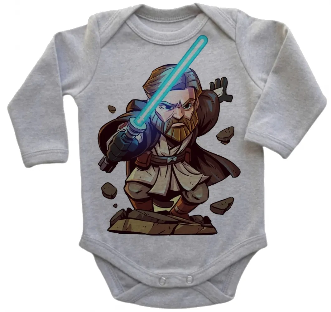 Body Bebê Infantil roupa criança obi wan kenobi jedi star wars