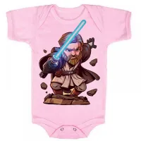 Body Bebê Infantil roupa criança obi wan kenobi jedi star wars - Foto 2
