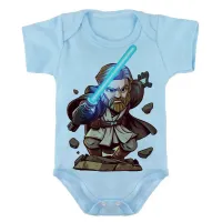 Body Bebê Infantil roupa criança obi wan kenobi jedi star wars - Foto 3