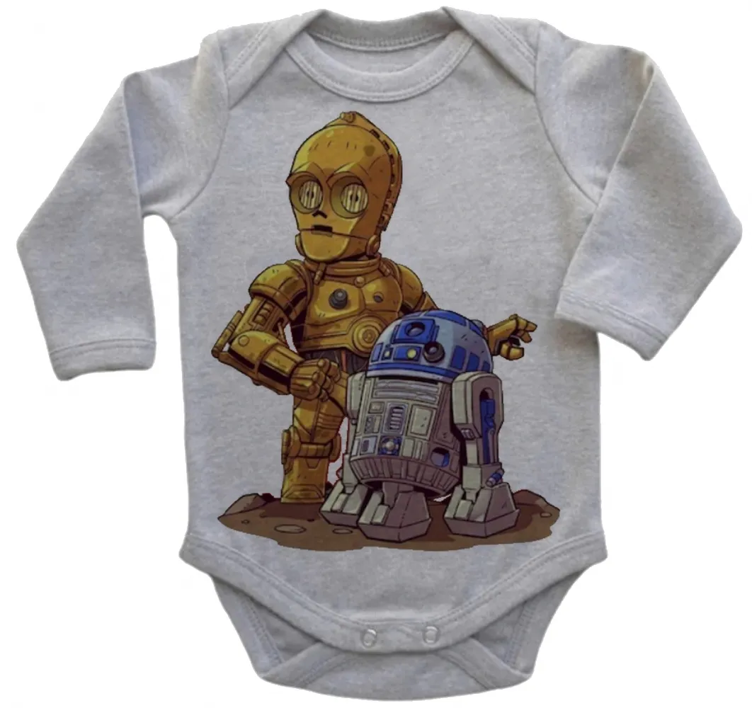Body Bebê Infantil roupa criança Robo star wars C 3po r2 d2