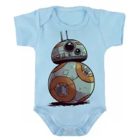 Body Bebê Infantil roupa criança Star wars bb8 robo darth vader - Foto 2