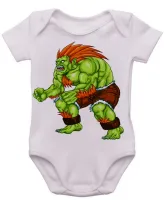 Body Bebê Infantil roupa criança Blanka Street Fighter Brasil - Foto 2