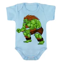 Body Bebê Infantil roupa criança Blanka Street Fighter Brasil - Foto 3