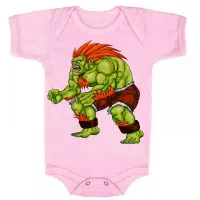 Body Bebê Infantil roupa criança Blanka Street Fighter Brasil - Foto 4