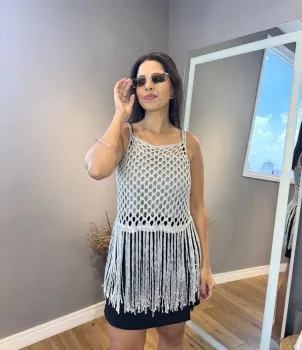 BLUSA FRANJAS HANDMADE - PRATA