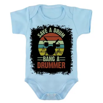 Body Bebê Infantil roupa criança Bateria baterista rock musica - Foto 2