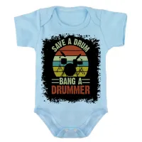Body Bebê Infantil roupa criança Bateria baterista rock musica - Foto 2