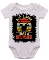 Body Bebê Infantil roupa criança Bateria baterista rock musica - Foto 3