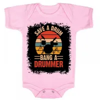 Body Bebê Infantil roupa criança Bateria baterista rock musica - Foto 4