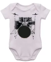 Body Bebê Infantil roupa criança Bateria rock musica banda - Foto 2