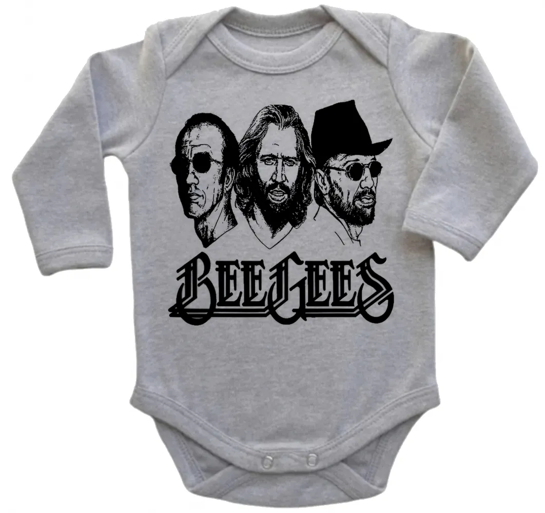 Body Bebê Infantil roupa criança Beegees banda rock antiga
