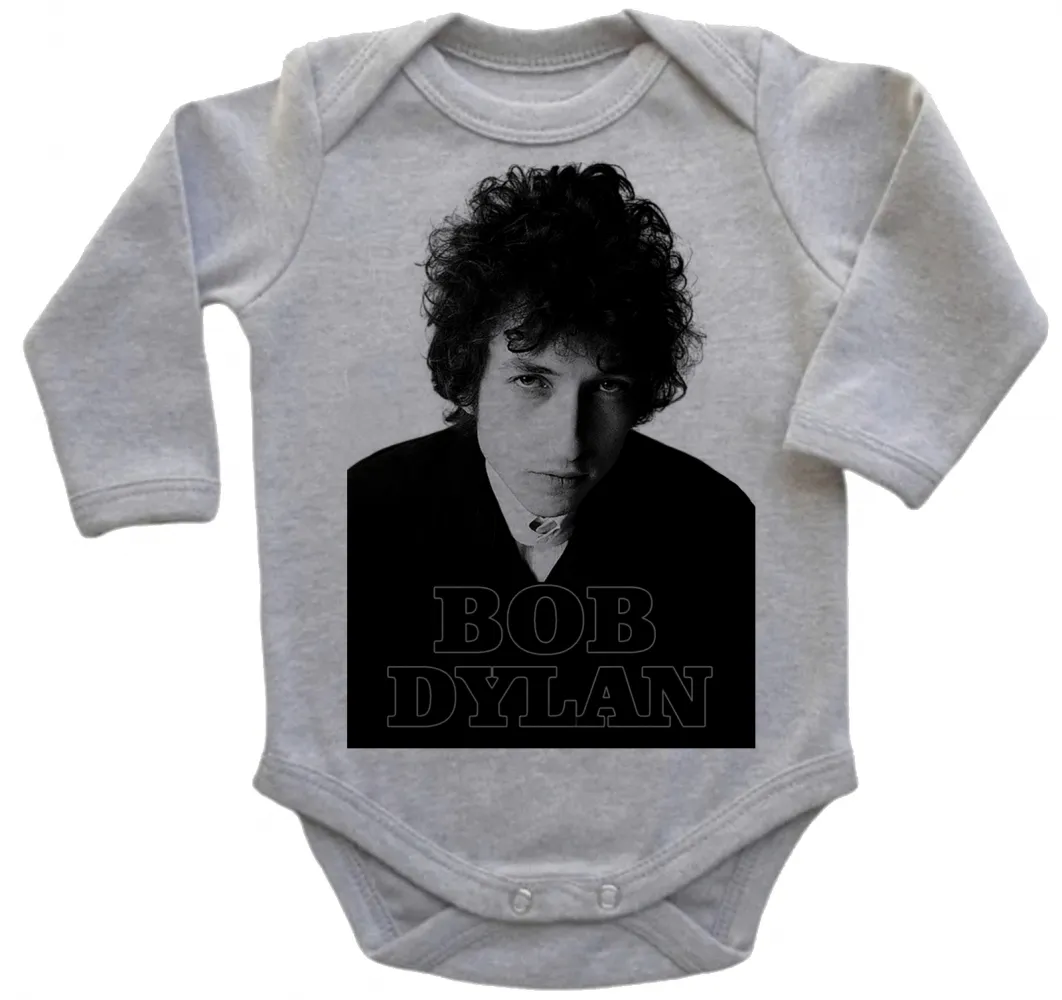 Body Bebê Infantil roupa criança Bob Dylan musica rock antigo