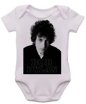 Body Bebê Infantil roupa criança Bob Dylan musica rock antigo - Foto 2