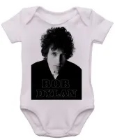 Body Bebê Infantil roupa criança Bob Dylan musica rock antigo - Foto 2