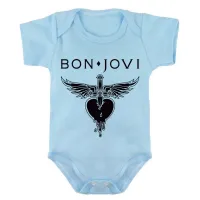 Body Bebê Infantil roupa criança Bon Jovi banda rock antiga - Foto 2