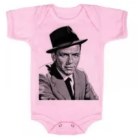 Body Bebê Infantil roupa criança frank Sinatra cantor chapeu - Foto 4