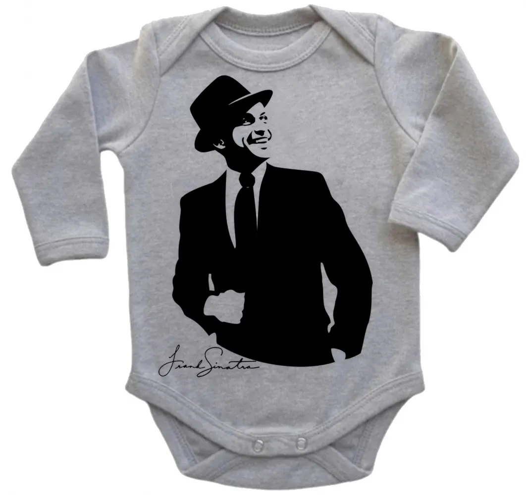 Body Bebê Infantil roupa criança frank Sinatra cantor classico Imagem