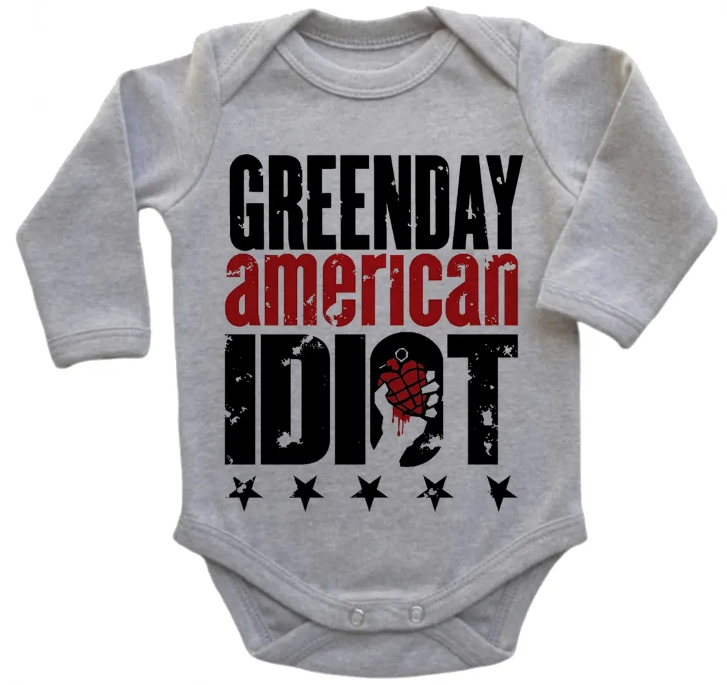 Body Bebê Infantil roupa criança Green day american idiot rock