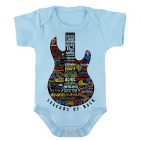 Body Bebê Infantil roupa criança guitarra bandas rock famosas - Foto 2