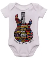 Body Bebê Infantil roupa criança guitarra bandas rock famosas - Foto 3