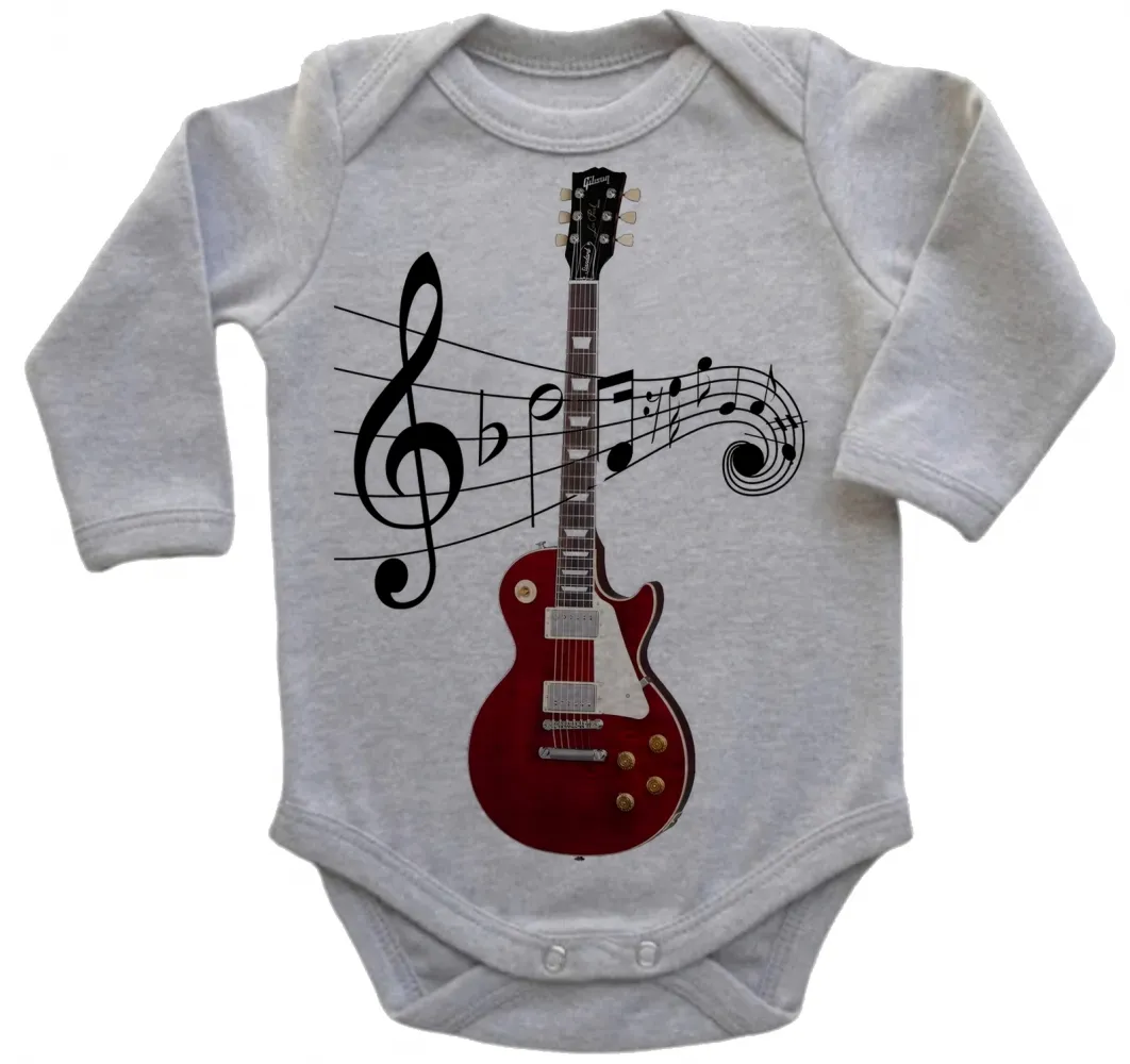 Body Bebê Infantil roupa criança Guitarra contra baixo musica