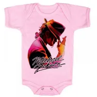 Body Bebê Infantil roupa criança Michael Jackson Chapéu Pop - Foto 4