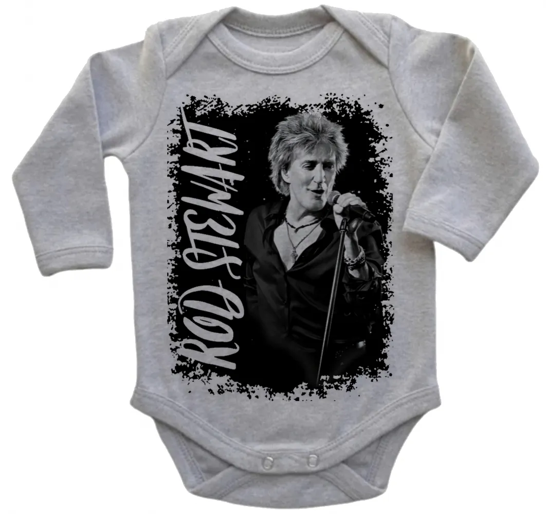 Body Bebê Infantil roupa criança rod stewart banda rock antiga