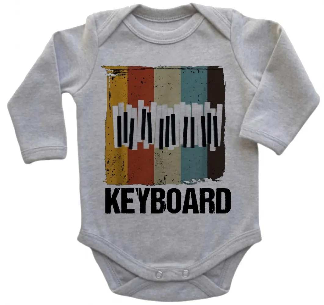 Body Bebê Infantil roupa criança Teclado tecladista musica