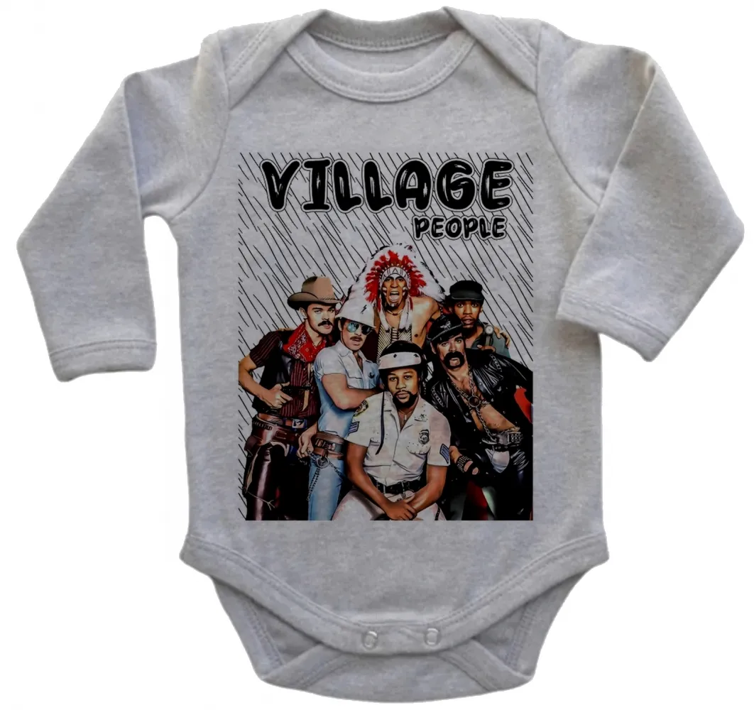 Body Bebê Infantil roupa criança Vilage People banda antiga