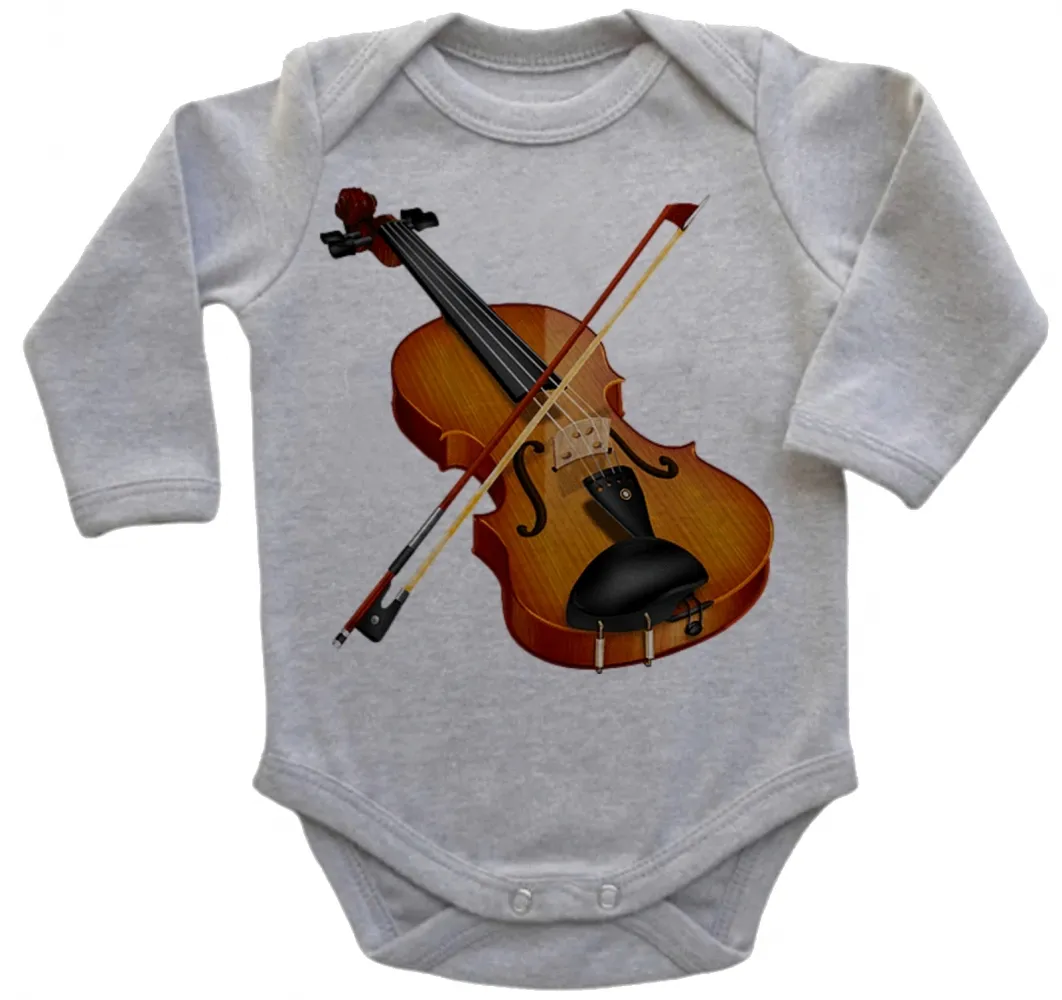 Body Bebê Infantil roupa criança Violino musica classica instrumento